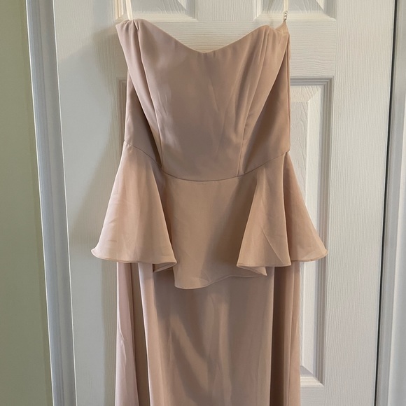 FREE SHIPPING BRAND NEW STRAPLESS CHIFFON DRESS - Picture 2 of 4